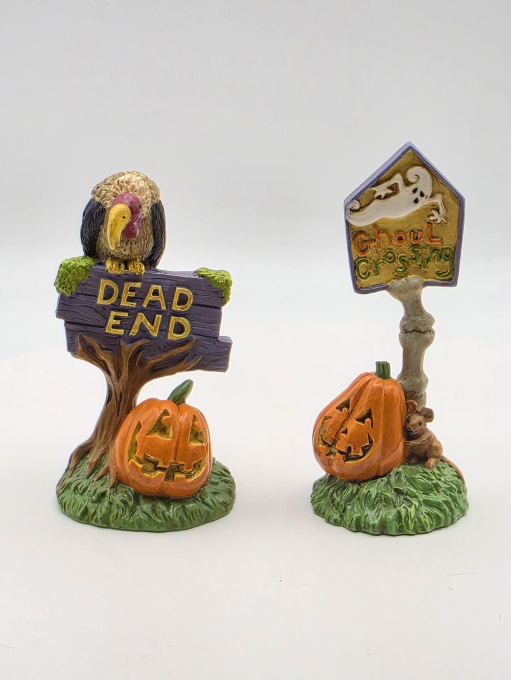 VTG Creepy Hollow Midwest of Cannon Falls Halloween Village Signs Set EXCELLENT